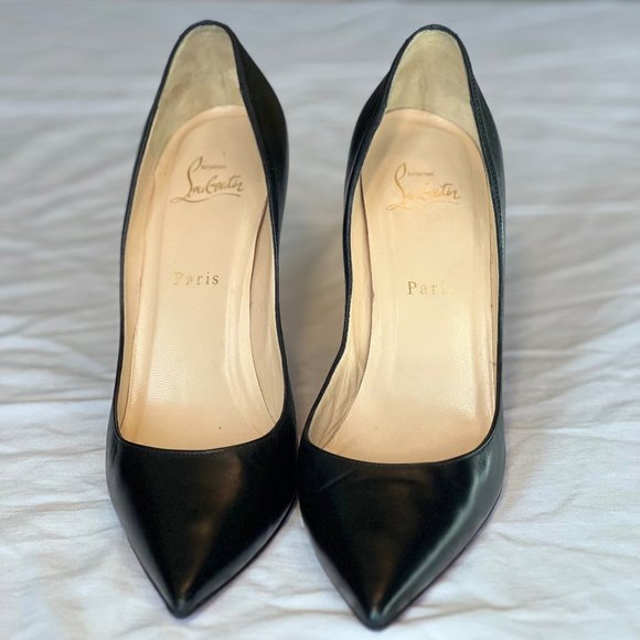 Christian Louboutin Kate Nappa Leather Red Sole High-Heel Pumps - Size EU 39.5 - Picture 2 of 8